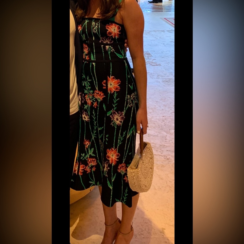 BCBG Strappy Floral Bodycon Dress, size xxs